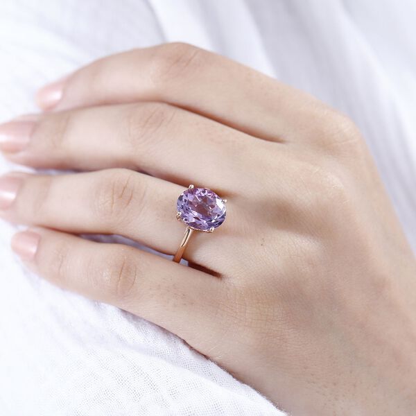 AA Rose De France Amethyst Ring 925 Silber ros&eacute;vergoldet (Gr&ouml;&szlig;e 16.00) ca. 4,82 ct image number 3
