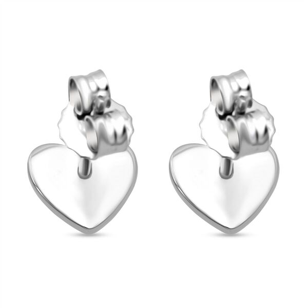 LUSTRO STELLA weiße Zirkonia Herz Ohrringe image number 4