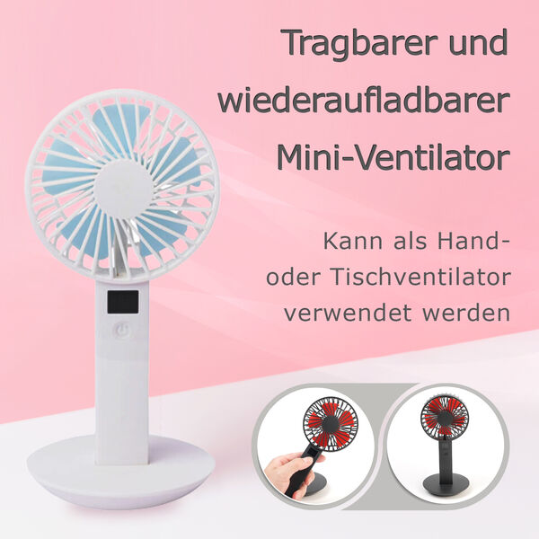 Mini Ventilator mit 5 Lüfterflügeln, Weiß image number 2