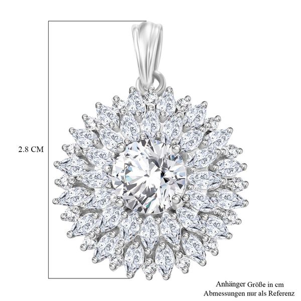 J Francis gefertigt mit SWAROVSKI- Weißer Swarovski Zirkonia Anhänger image number 6