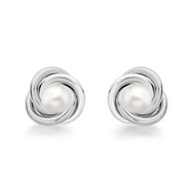 CLOSE OUT DEAL Süßwasserzuchtperlen-Ohrringe, 925 Silber