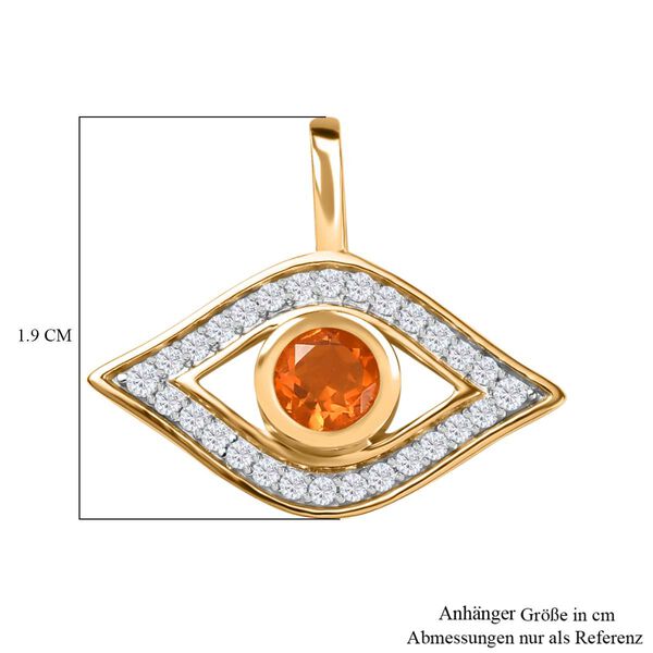 AA Salamanca Feueropal und Zirkon Anhänger - 0,70 ct. image number 6