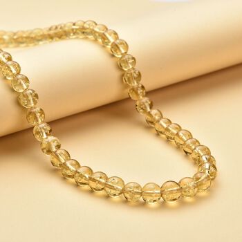 Gelbe Murano-Stil Glas Halskette ca. 50 cm, Nickelfreies Legierung