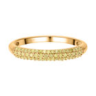 Natürlicher, gelber Diamant Ring, 925 Silber Gelbgold Vermeil (Größe 20.00) ca. 0.33 ct