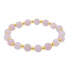 Rosenquarz Armband ca. Flexibles cm Standard gelb vergoldet ca. 60.00 ct