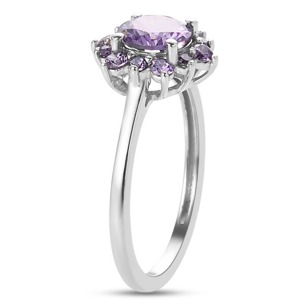 LUSTRO STELLA - Amethyst Zirkonia Ring 925 Silber platiniert  ca. 1,71 ct image number 5