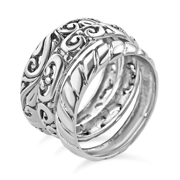 Royal Bali Kollektion- 3er-Set Ringe image number 3