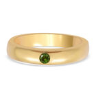 Natürlicher Chromdiopsid Ring 925 Silber vergoldet (Größe 16.00) ca. 0,13 ct