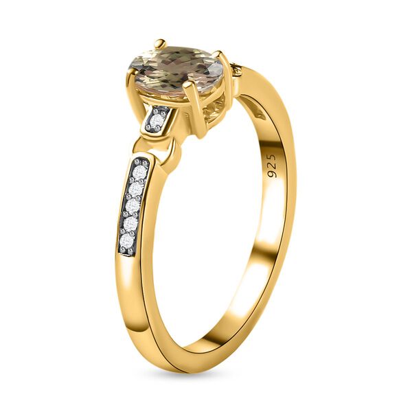 AAA Turkizit und wei&szlig;er Zirkon-Ring - 0,96 ct. image number 5