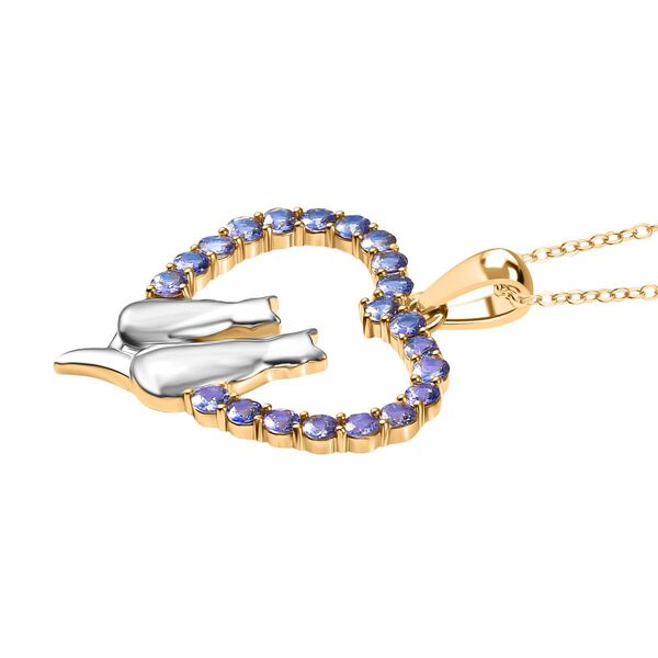 D'Joy zweifarbiger Tansanit Tansanit Anhänger mit 50cm Kette - 2,18 ct. image number 4