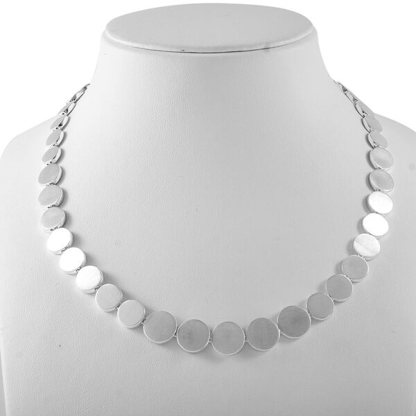 Scheiben-Halskette in 925 Silber, 50cm image number 1