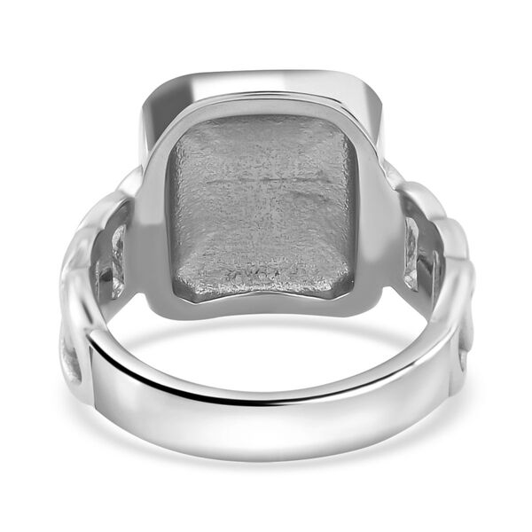 Wei&szlig;er Kristall Ring Reiner Edelstahl (Gr&ouml;&szlig;e 16.00) image number 5