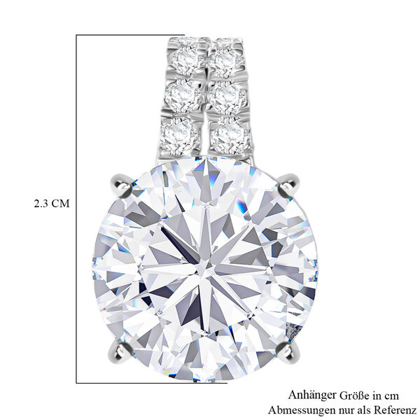 Moissanit Anhänger 925 Silber rhodiniert ca. 10,74 ct. image number 6