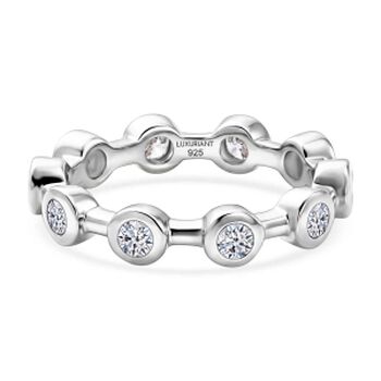 LUXURIANT DIAMOND - Lab Grown Diamant SI-GH Ring 925 Silber Rhodiniert (Gr&ouml;&szlig;e 20.00) ca. 1,13 ct