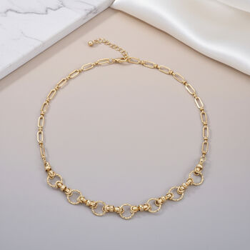 Gelb Halskette ca. 50 cm + 5 cm Extender, ca. 28,50g