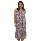 TAMSY - bedrucktes Kleid, Viskose, 60x105 cm, mehrfarbig Blattmuster image number 0