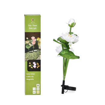 Solarbetriebene Lotuslampe mit LEDs, Gr&ouml;&szlig;e: 68 cm