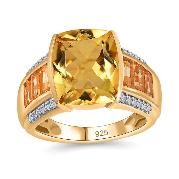 Citrin und Zirkon Ring - 6,48 ct. image number 4