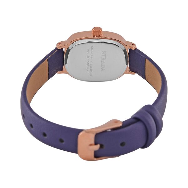 STRADA PC21S Uhr mit Japanischem Uhrwerk, Ros&eacute;goldfarbenem Geh&auml;use und Kaffeebraunem PU-Armband image number 6