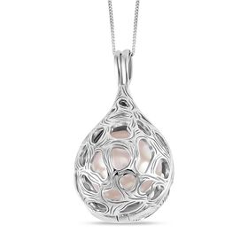 Königin der Edelsteine- weißer Edison Perlen-Anhänger mit Kette