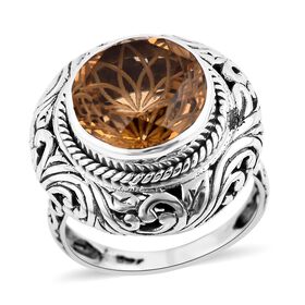 Royal Bali - Citrin Ring, 925 Silber, (Größe 17.00) ca. 6.43 ct