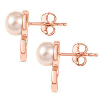 EverTrue Pfirsich S&uuml;&szlig;wasser Perle Ohrringe