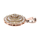 Natürlicher Champagner Diamant Anhänger, 925 Silber Roségold Vermeil ca. 0,50 ct image number 3