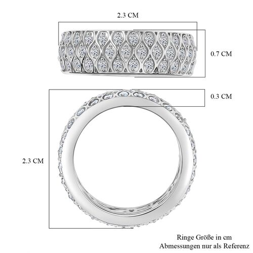 LUXURIANT DIAMOND - Lab Grown Diamant SI-GH SGL zertifiziert Ring 925 Silber rhodiniert (Größe 16.00) ca. 1,00 ct image number 6