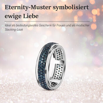 Luxus blauer Diamant-Anti-Stress-Spinning-Ring - 1 ct.