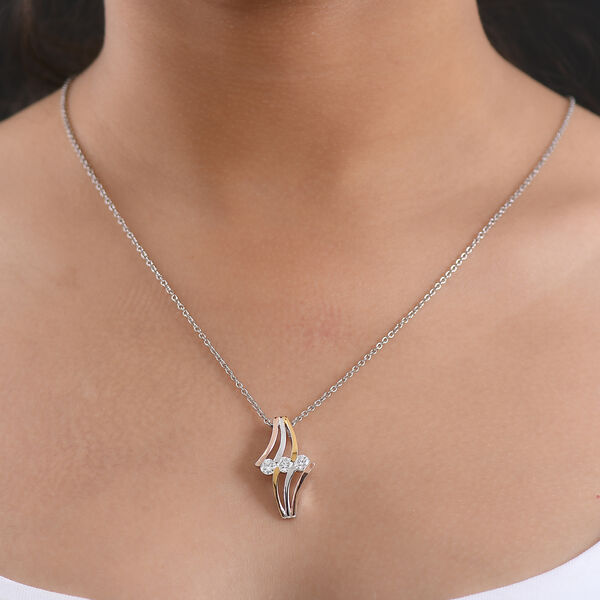 EVER TRUE Moissanit Schmuckset ca. 50 cm Nickelfreies Messing YG und RG und PE ca. 0.69 ct image number 2