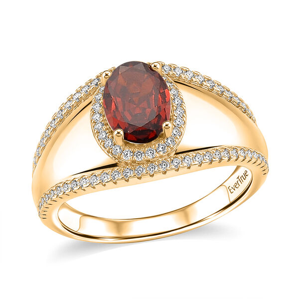 Wei&szlig;er Zirkonia Ring Nickelfreies Messing vergoldet (Gr&ouml;&szlig;e 19.00) image number 3