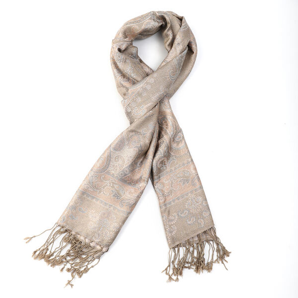 Premium Kollektion - gewebter Schal, Crème image number 4