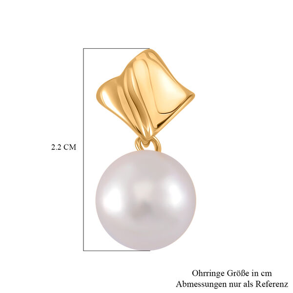 Mehrfarbige Edison Perle Ohrringe, 925 Silber 750 Gelbgold Vermeil image number 6