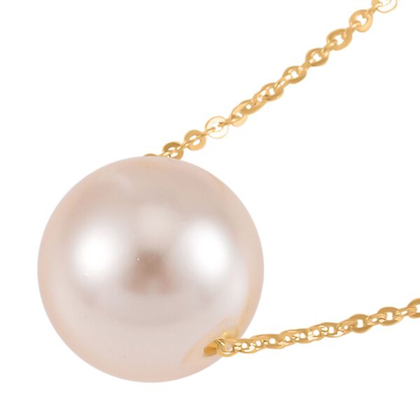 Wei&szlig;e Muschelperlen-Halskette, 43cm- 6 ct. image number 3