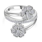 LUXURIANT DIAMOND - Lab Grown Diamant SI-GH Ring 925 Silber rhodiniert (Größe 19.00) ca. 0.50 ct