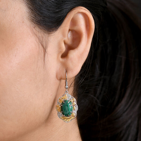 EVER TRUE AA Malachit Ohrringe Nickelfreies Messing ca. 14.50 ct image number 2