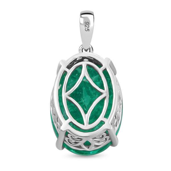 Smaragd Triplett Quarz Anhänger - 22,08 ct. image number 5