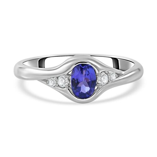AAA Tansanit und Zirkon Ring - 0,61 ct. image number 0