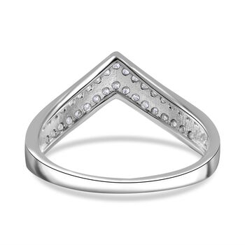 LUSTRO STELLA - Wei&szlig;er Zirkonia Ring, 925 Silber rhodiniert (Gr&ouml;&szlig;e 21.00)