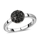 Schwarzer Diamant-Ring, 925 Silber platiniert  ca. 0,33 ct image number 3
