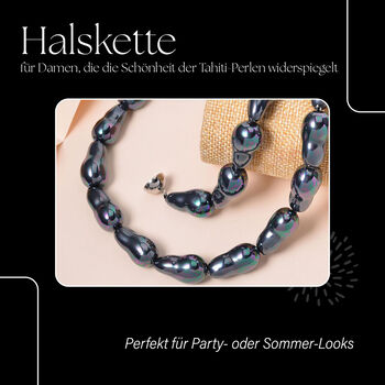 Tahiti Muschelkernperle Halskette, 50cm