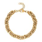 Byzantinische Königsarmband, Edelstahl, ca. 19 cm mit 3.75 cm extender, ca. 38.00g, Goldfarben