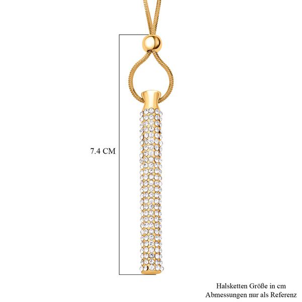 Kristall-Halskette in Goldton, 70 cm - 5 ct. image number 5