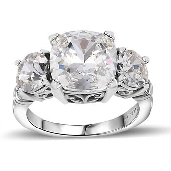 J Francis gefertigt mit SWAROVSKI- Wei&szlig;er Swarovski Kristall Ring