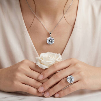 LUXURIANT DIAMOND- IGI zertifizierter VS-EF Labor Diamant Anh&auml;nger und Ring in 950 Platin