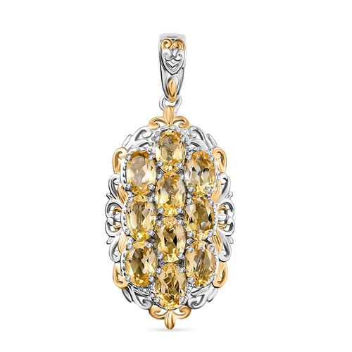 Citrin Anhänger Messing ca. 4,41 ct. image number 0