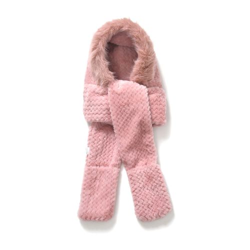 Plüsch Hut-und-Schal-Set, Winddicht und kuschelig, rosa image number 0