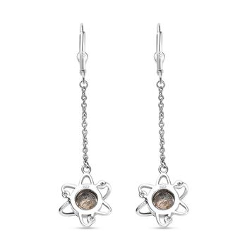 Meteorit und Zirkon Ohrringe - 5,94 ct.