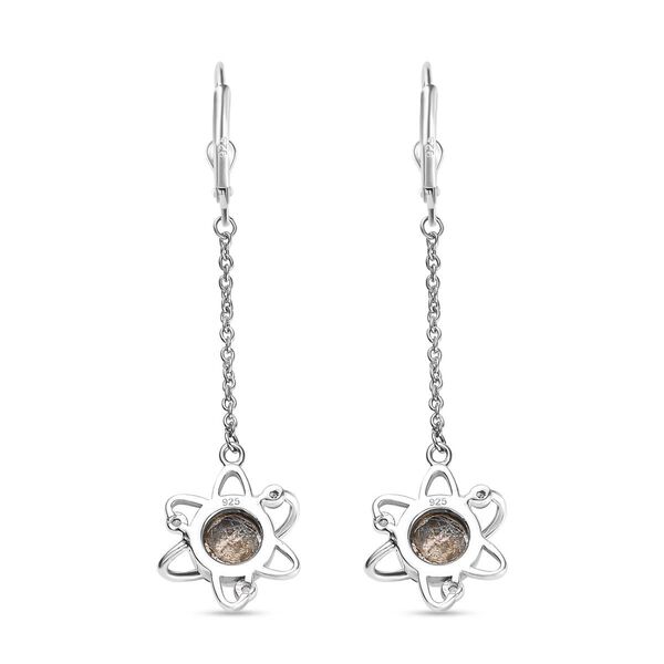 Meteorit und Zirkon Ohrringe - 5,94 ct. image number 4