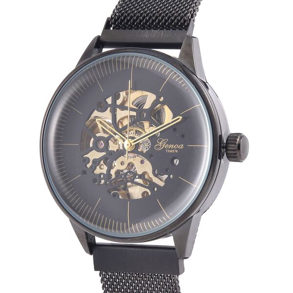 Reiner Edelstahl IP-Schwarz-Plattierung Uhren 10.25 cm ca. 35,00g image number 3